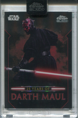 2024 Darth Maul Topps Chrome Black 25 YEARS OF DARTH MAUL ENCASED #DM-19