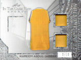 2025 Kareem Abdul-Jabbar Leaf In the Game Used GATE ATTRACTIONS SILVER FOIL DUAL JERSEY 13/35 RELIC #GA-16 Los Angeles Lakers HOF
