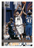 1997-98 Tim Duncan Topps ROOKIE RC #115 San Antonio Spurs 4