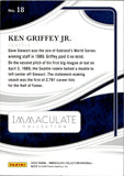 2026 Ken Griffey Jr. Panini Immaculate BLUE FOIL 13/25 #18 Seattle Mariners HOF