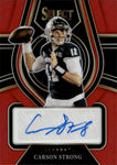 2022 Carson Strong Panini Select ROOKIE RED AUTO AUTOGRAPH #RS-CST Philadelphia Eagles