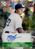 2021 Maddux Bruns Leaf Pro Set GREEN CRACKED ICE AUTO 1/5 AUTOGRAPH RC #PS1-MB1 Los Angeles Dodgers