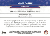 2024 Vince Carter Topps Chrome US Olympics ORANGE REFRACTOR 25/25 #185 Team USA