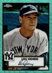 2021 Lou Gehrig Topps Chrome Platinum Anniversary AQUA WAVE REFRACTOR #613 New York Yankees HOF