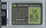1969 Johnny Unitas Topps PSA 4 #25 Baltimore Colts HOF 4416