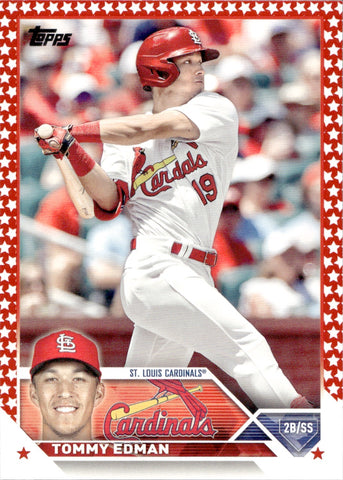 2023 Tommy Edman Topps Series 1 INDEPENDENCE DAY 43/76 #294 St. Louis Cardinals
