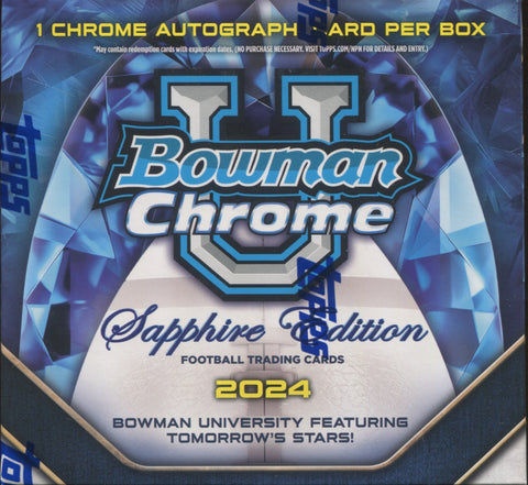 2024 Bowman Chrome University Football Sapphire Edition, Box