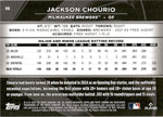 2025 Jackson Chourio Topps Chrome Black BLUE REFRACTOR 086/150 #98 Milwaukee Brewers