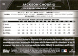 2025 Jackson Chourio Topps Chrome Black BLUE REFRACTOR 086/150 #98 Milwaukee Brewers