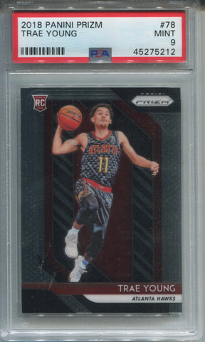 2018-19 Trae Young Panini Prizm ROOKIE RC PSA 9 #78 Atlanta Hawks 5212
