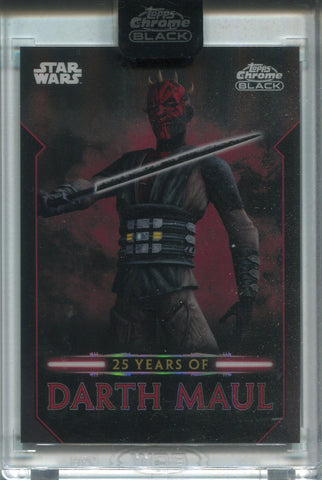 2024 Darth Maul Topps Chrome Black 25 YEARS OF DARTH MAUL ENCASED #DM-10