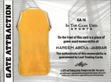 2025 Kareem Abdul-Jabbar Leaf In the Game Used GATE ATTRACTIONS SILVER FOIL DUAL JERSEY 13/35 RELIC #GA-16 Los Angeles Lakers HOF