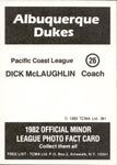 1982 Albuquerque Dukes TCMA COMPLETE 27 CARD SET W/ John Franco & Orel Hershiser #1-27