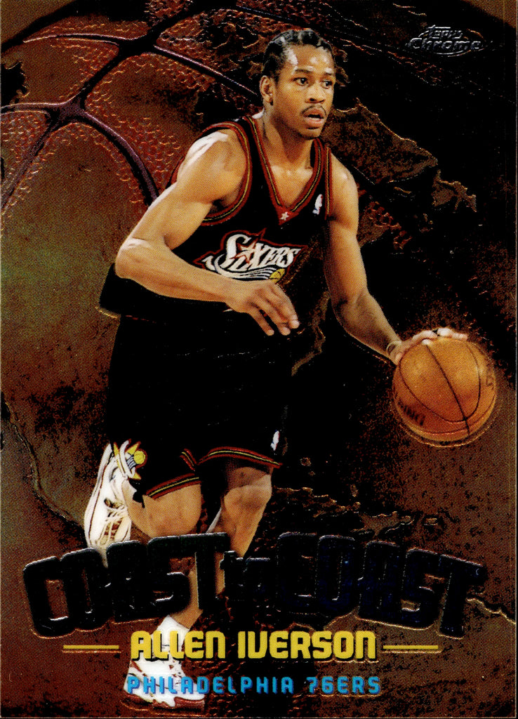 1998-99 Allen Iverson Topps Chrome COAST TO COAST #CC9 Philadelphia 76ers  HOF