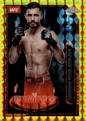 2025 Yair Rodriguez Topps Chrome MISSION CONTROL GOLD REFRACTOR 8/50 #MCL-9