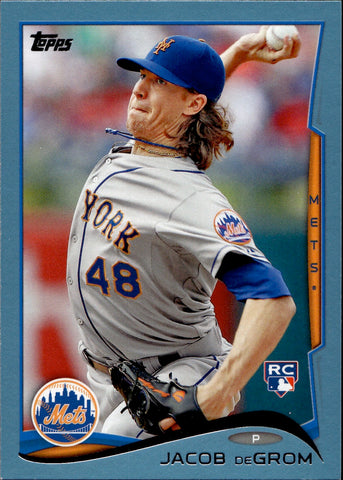 2014 Jacob deGrom Topps Update WALMART BLUE ROOKIE RC #US-50 New York Mets