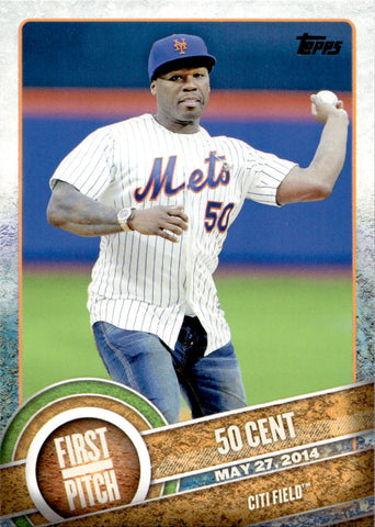 2015 50 Cent Topps FIRST PITCH #FP-14 New York Mets 1