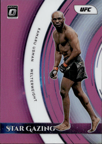 2022 Kamaru Usman Donruss Optic STAR GAZING PINK 03/25 #7 Welterweight