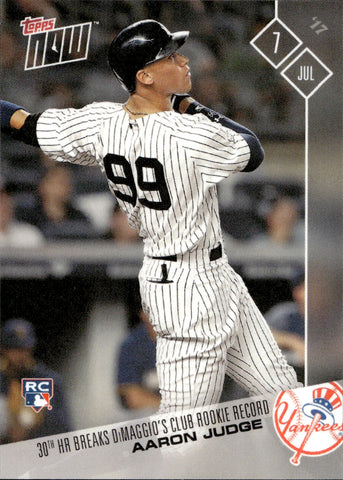 2017 Aaron Judge Topps Now ROOKIE RC #336 New York Yankees