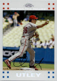 2007 Chase Utley Topps Chrome WHITE REFRACTOR 018/660 #131 Philadelphia Phillies