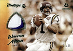 2022 Warren Moon Panini Luminance GREEN VINTAGE MATERIALS PATCH 21/25 RELIC #VM-WMO Minnesota Vikings HOF
