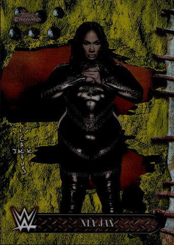 2025 Nia Jax Topps Chrome Cactus Jax GOLD REFRACTOR 5/50 #13
