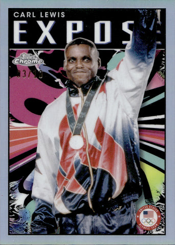 2024 Carl Lewis Topps Chrome US Olympics EXPOSE SSP 03/10 #TCE11 Team USA