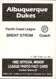 1982 Albuquerque Dukes TCMA COMPLETE 27 CARD SET W/ John Franco & Orel Hershiser #1-27