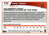 2013 Mike Trout Topps EMERALD FOIL #536 Anaheim Angels