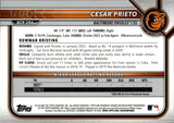 2022 Cesar Prieto Bowman Chrome 1ST BOWMAN PINK SHIMMER REFRACTOR 110/199 #BCP-206 Baltimore Orioles