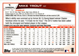 2013 Mike Trout Topps Chrome SLIDING XFRACTOR #1 Anaheim Angels