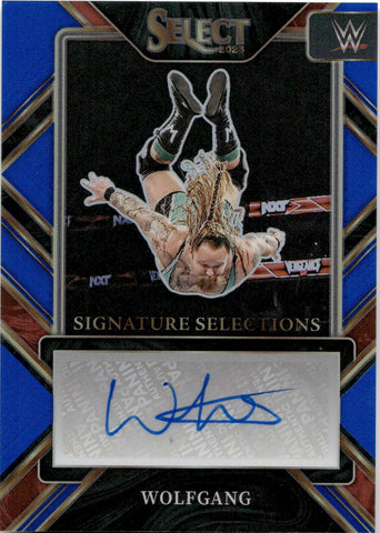 2023 Wolfgang Panini Select WWE BLUE SIGNATURE SELECTIONS AUTO 03/35 AUTOGRAPH #SL-WFG NXT