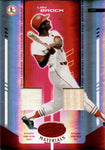 2004 Lou Brock Leaf Certified Materials MIRROR RED DUAL BAT JERSEY 217/250 RELIC #227 St. Louis Cardinals HOF