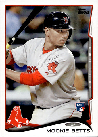 2014 Mookie Betts Topps Update ROOKIE RC #US-26 Boston Red Sox