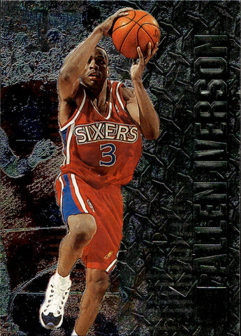 1996-97 Allen Iverson Fleer Metal ROOKIE Philadelphia 76ers #201