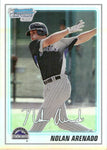 2010 Nolan Arenado Bowman Chrome 1ST BOWMAN REFRACTOR 001/777 #BCP91 Colorado Rockies