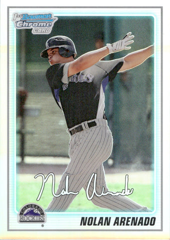 2010 Nolan Arenado Bowman Chrome 1ST BOWMAN REFRACTOR 001/777 #BCP91 Colorado Rockies