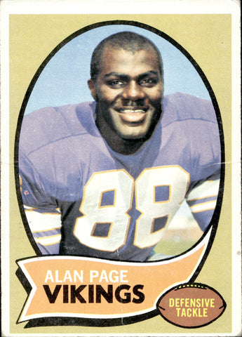 1970 Alan Page Topps ROOKIE RC #59 Minnesota Vikings HOF BV $60