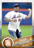 2015 50 Cent Topps FIRST PITCH #FP-14 New York Mets 2