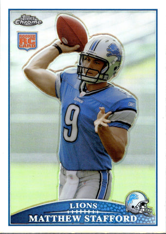 2009 Matthew Stafford Topps Chrome REFRACTOR ROOKIE #430 Detroit Lions *NRMT Surface*
