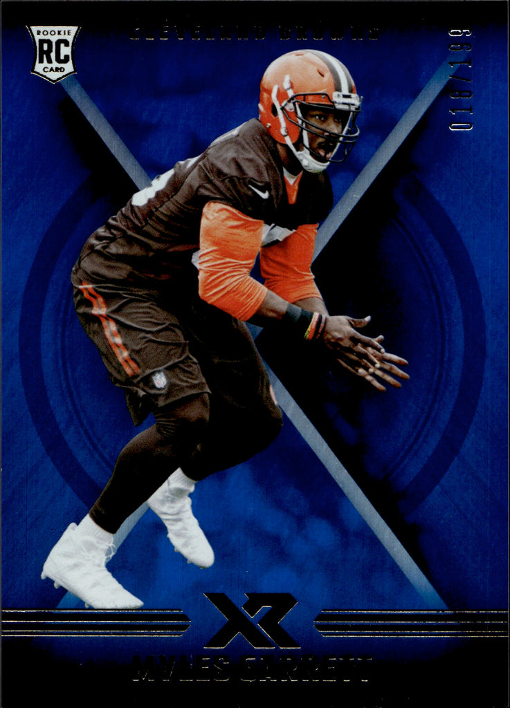 2017 Myles Garrett Panini XR BLUE ROOKIE 018/199 RC #101 Cleveland Bro