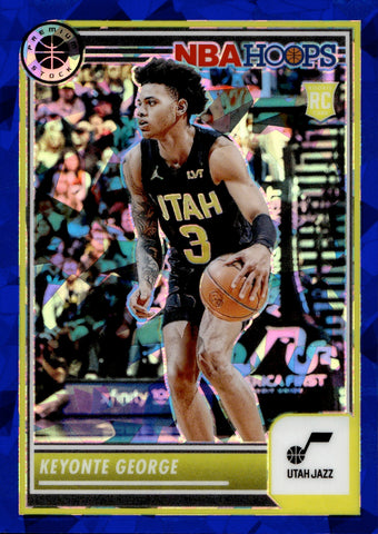2023-24 Keyonte George Panini Hoops Premium Stock BLUE ICE ROOKIE 44/99 Utah Jazz #98