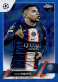 2022-23 Kylian Mbappe Topps Chrome Sapphire UEFA Club Competitions #100 SAPPHIRE PARIS SAINT GERMAN