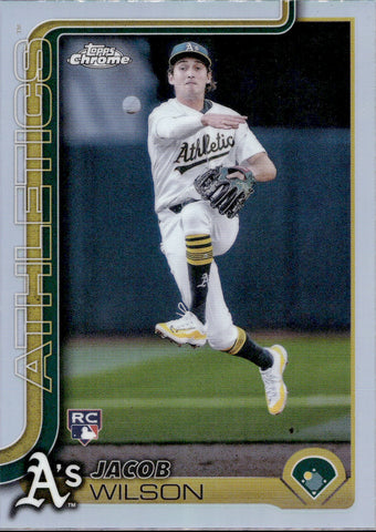 2025 Jacob Wilson Topps Chrome REFRACTOR ROOKIE RC #96 Oakland A's