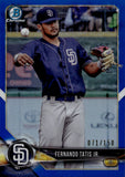 2018 Fernando Tatis Jr. Bowman Chrome BLUE REFRACTOR PROSPECT 71/150 San Diego Padres #BCP114