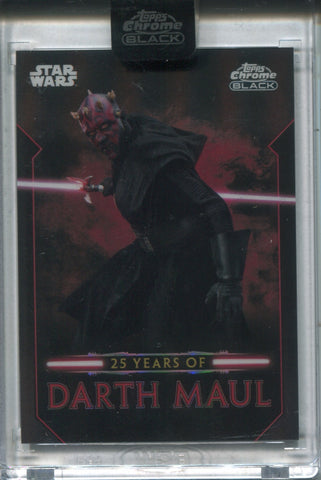 2024 Darth Maul Topps Chrome Black 25 YEARS OF DARTH MAUL ENCASED #DM-17