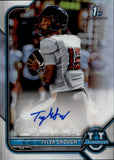 2021-22 Tyler Shough Bowman University Chrome 1ST BOWMAN ROOKIE REFRACTOR AUTO AUTOGRAPH RC #BCPA-TS New Orleans Saints