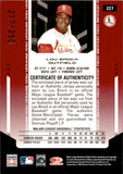 2004 Lou Brock Leaf Certified Materials MIRROR RED DUAL BAT JERSEY 217/250 RELIC #227 St. Louis Cardinals HOF