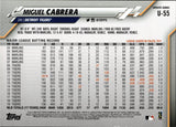 2020 Miguel Cabrera Topps Update SP PHOTO VARIATION #U-55 Detroit Tigers