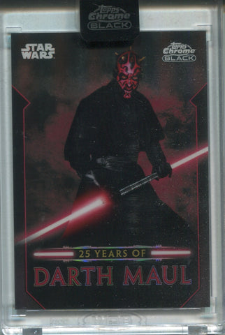2024 Darth Maul Topps Chrome Black 25 YEARS OF DARTH MAUL ENCASED #DM-2